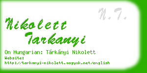 nikolett tarkanyi business card